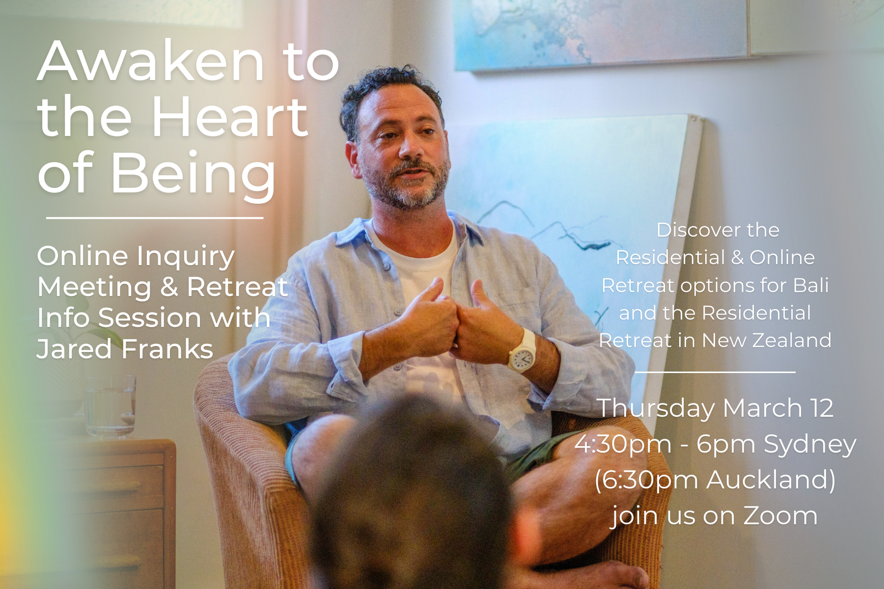 Online Inquiry Meeting with Jared & Retreat Info Session